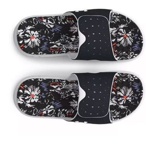 Under Armour Ignite Pro Graphic “Black/White" Girls' Slide- Brand New With Tags